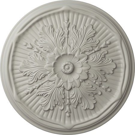 Ekena Millwork Luton Ceiling Medallion (Fits Canopies up to 3 1/2"), Hand-Painted Pot of Cream, 21"OD x 2"P CM21LUPCF